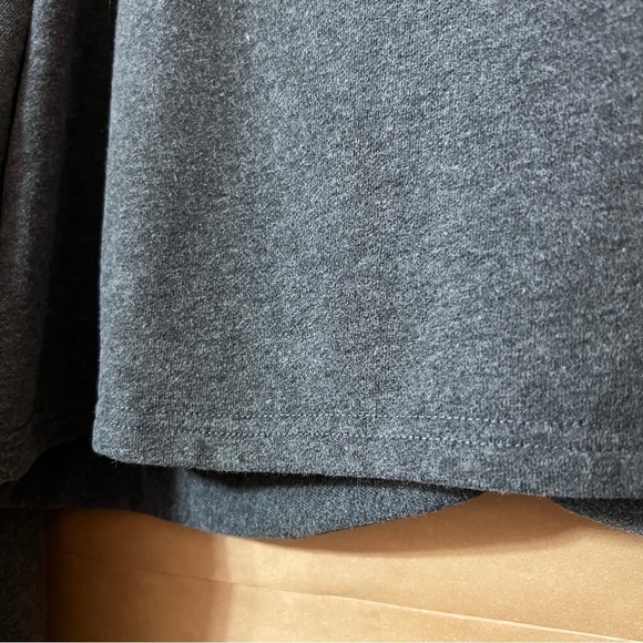 Nap Loungewear | Mock Neck Crop Top Twist Pullover Sweatshirt Dark Grey Size L - Picture 12 of 13